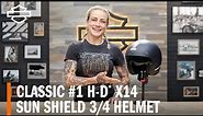 Harley-Davidson Classic #1 X14 Sun Shield 3/4 Motorcycle Helmet Overview