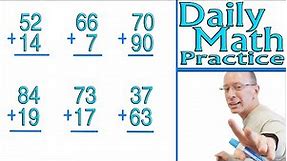 Daily Math Practice - 2 Digit Addition with Regrouping | 2nd Grade | Class 2 Maths ⭐