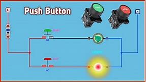 How the Push Button Works || Electrical Simulation