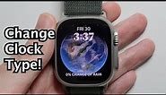 Apple Watch Ultra How to Change Clock Face