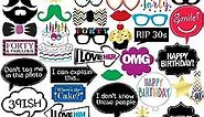 40th Birthday Photo Booth Party Props - 40 Pieces - Funny 40th Birthday Party Supplies, Decorations and Favors