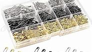 600 Pcs Safety Pins, Safety Pins for Clothes 4 Sizes Safety Pins Assorted Strong Safety Pins with Storage Box for Clothes, Sewing, Pinning, Crafts