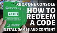 How to Redeem Codes on Xbox One – Redeem Xbox Gift Card and Activate Xbox Live Gold Subscription