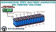 How to Connect 36V E-bike Battery Indicator on Higher Voltage Battery Pack 48V 60V 72V