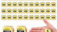 50 Pcs Key Chain Tape 1/16" x 3 ft Mini Measuring Tape Retractable Measure Easy Read Measuring Tape Bulk Set Small Measurement Tape with Pause Buttons for Engineer Crafter, Autowind and Lock