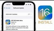 iOS 16 Public Beta Released - How to Install!