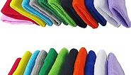 24PCS Colorful Sports Wristbands Cotton Sweatband Wristbands Wrist Sweatbands Wrist Sweat Bands for for Men and Women, Good for Tennis, Basketball, Running, Gym, Working Out (12Pair)