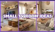 SMALL TV ROOM IDEAS 9 WAYS TO STYLE AND ARRANGE TV IN A TINY SPACE | SMALL APARTMENTS TV ROOM IDEAS