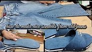 How to make nice sandals from old jeans