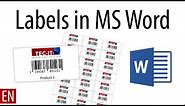 Print Barcode Labels with Microsoft Word