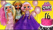 LOL OMG Doll Family Birthday Morning Routine - Sweet Sixteen Party
