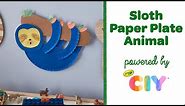 Sloth Paper Plate Animal Craft, Paper Plate Crafts for Kids || Crayola CIY