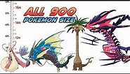 WORLD RECORD! All 920 Pokémon Size Comparison 2022 (Gen 1 - Gen 8)