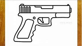 HOW TO DRAW A GUN (99 BULLET PISTOL)