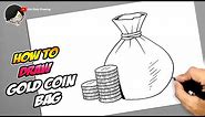 How to draw Gold Coin Bag