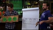 The gang explain the rules of Chardee MacDennis to Frank