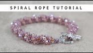 Spiral rope bead bracelet tutorial | Easy bead bracelet tutorial | Beadweaving tutorial