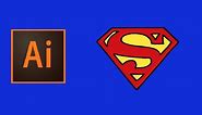How to Design SuperMan Logo in 80 seconds | Adobe Illustrator