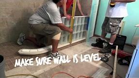 How to Install a Curved Glass Block Shower Wall with a Custom Base Cleveland Columbus Cincinnati