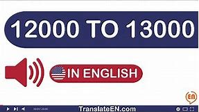 Numbers 12000 To 13000 In English Words