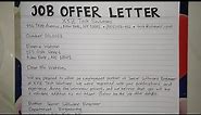 How To Write A Job Offer Letter Step by Step Guide | Writing Practices