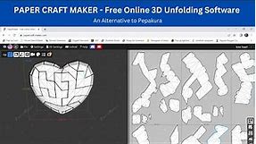 Paper Craft Maker Free 3D Unfolding Online Software | Pepakura Alternative | Low Poly Template