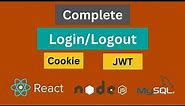 Complete Login Logout in React, Node/Express, and MySQL