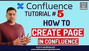 Confluence Tutorial #5 - How to Create Pages in Confluence