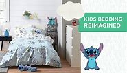 Saturday Park Disney Lilo & Stitch Watercolor Vibes Full Bed Set - 7 Piece 100% Organic Cotton Bedding - GOTS & Oeko-TEX Certified (Disney Official)