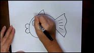 How to Draw a Cartoon Fish Easy Kids Art Lesson Tutorial