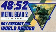 (World Record WR) Metal Gear 2: Solid Snake - Any% (PS2 PAL) - 48:52 IGT (no commentary)