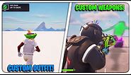 HOW TO GET CUSTOM WEAPONS In FORTNITE CREATIVE 2.0!