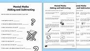 Mental Maths - Addition and Subtraction Mental Maths Worksheets