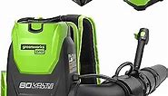 Greenworks Pro 80V Brushless (155 MPH / 700 CFM) Backpack Blower, 4Ah Battery and Rapid Charger Included