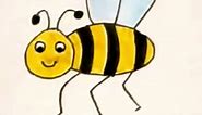 Honey Bee drawing | Step-by-Step Drawing Tutorial!