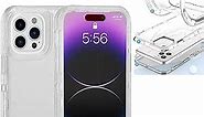 HIQUE Glitter Defender Case for iPhone 14/13,[NO Screen Protector][Heavy Duty][Drop Protection] Tough Rugged TPU Hybrid Hard Shell Case for iPhone 14/13 - Glitter Clear