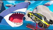 We Jumped Cars Into a SHARKS MOUTH and It Was Awesome! - BeamNG Gameplay Multiplayer Races & Crashes