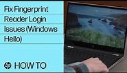 Fixing Fingerprint Reader Login Issues (Windows Hello) | HP Notebook PCs | HP Support