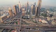 Dubai Roads. Panorama Of Dubai City. Uae. Dubai Background