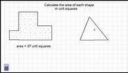 calculating area by counting unit squares