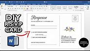 How to make an RSVP Postcard in Microsoft Word | DIY Wedding Invitations, Eternal Stationery
