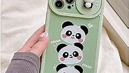 Bafokrim Super Cute!Kawaii for iPhone 13 Case,Cute Cartoon Panda Pattern with Camera Lens Protector for Girl Women (Panda for iPhone 13)