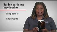 How smoking puts tar into your lungs and damages them