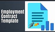 Employment Contract Template - How To Fill Employment Contract