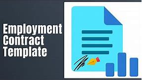 Employment Contract Template - How To Fill Employment Contract