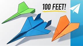 How to Make 3 EASY Paper Airplanes that Fly Far — Best Planes in the World — Dagger, F-15, Arrowhead