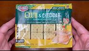 Keebler Club & Cheddar Sandwich Crackers - Silent Unboxing and Eating