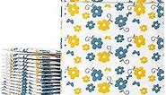 Bubble Mailers 6x10 Inch Shipping Packages Padded Envelopes Poly Bags for Small Business Yellow Blue Flowers 20 Pack