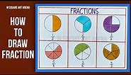 How to Draw Fractions Graphics | Fraction Chart | Fractions Circles Clip Art | Activities for Maths