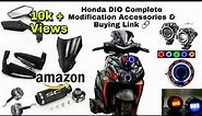 Honda Dio Complete Modification Accessories & Buying Link | Dio Modified 2020 ( Part : 1 )